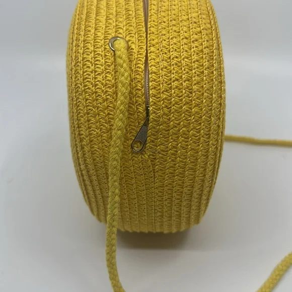 Cute Yellow Woven Circle Shoulder Bag - Picture 5 of 8